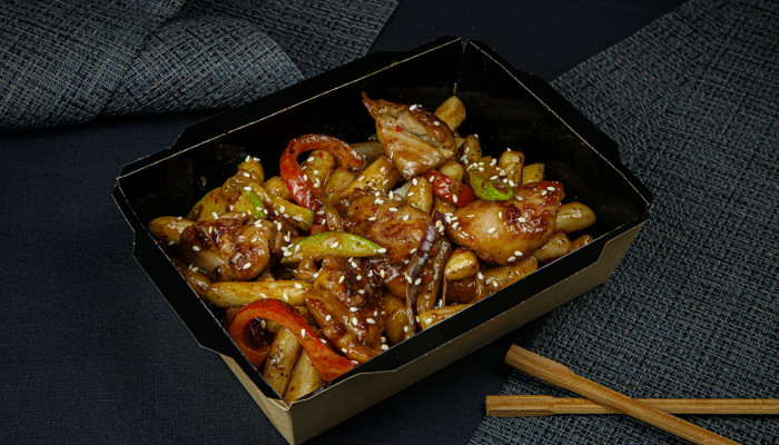 Токпокки с курицей