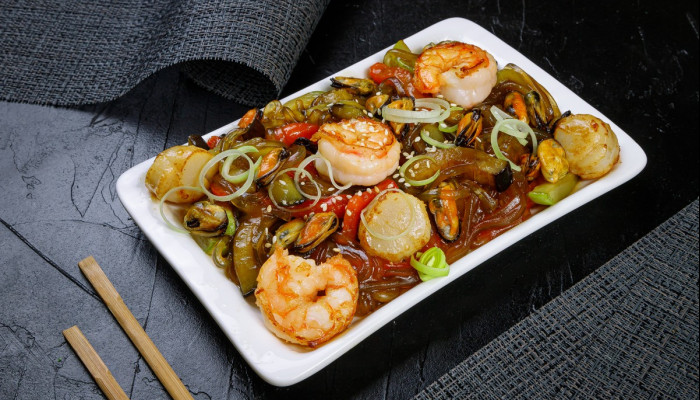 Лапша Харусаме с морепродуктами